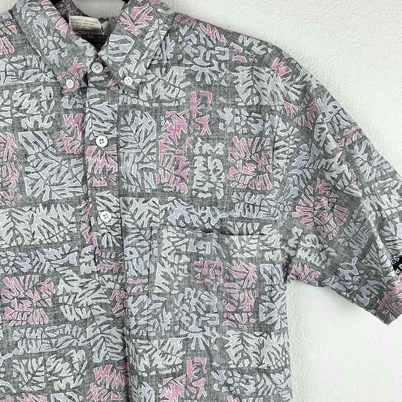 VTG Hawaiian Pullover Shirt Reverse Print Floral Mens Small - Picture 3 of 10